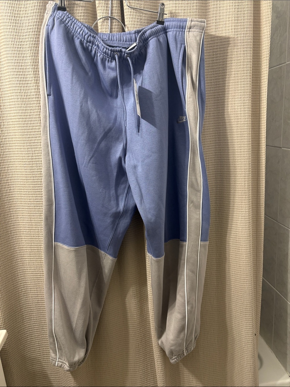 Nike Men’s Light Blue and Gray Colorblock Joggers